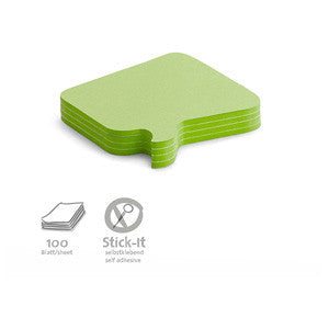 100 Stick-It Bubble Cards, green